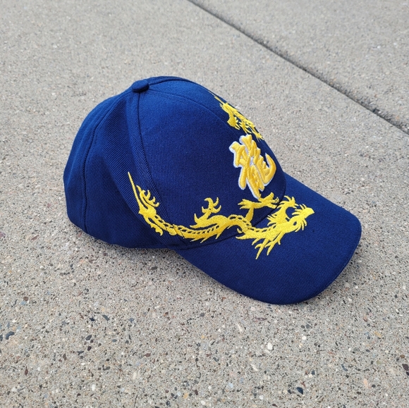 EUC Vintage 80s Mega USA Dragon Strapback Hat🐉 - Picture 2 of 6